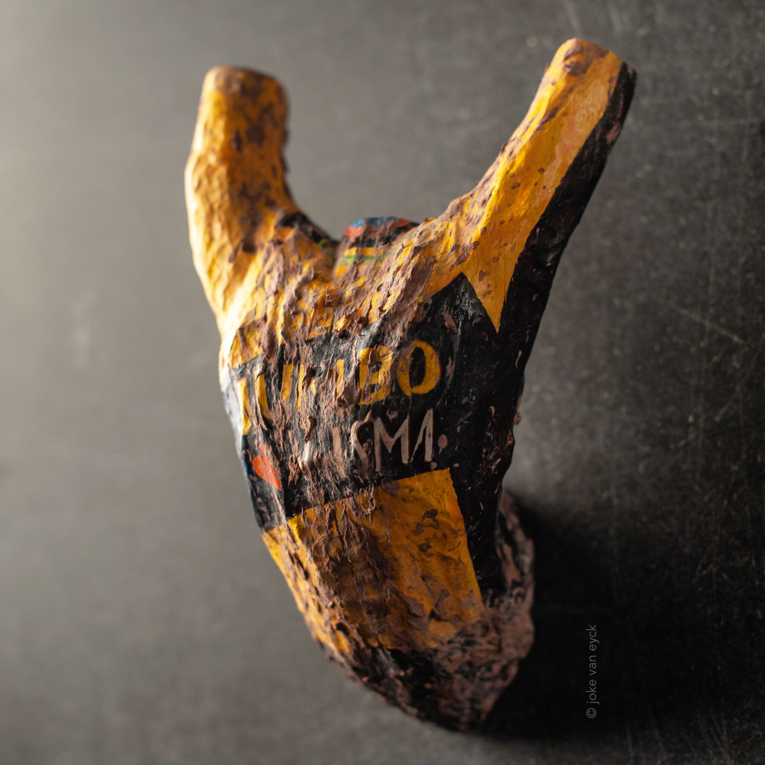 Torso of Wout Van Aert, 3x WC cyclocross. Painted Sculpture.
